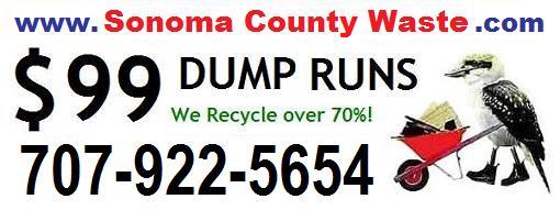 Sonoma County Waste is not a problem for the junk removal team at Cheap Dump Runs (dot com). Call us anytime for waste hauling in Sonoma County, CA.