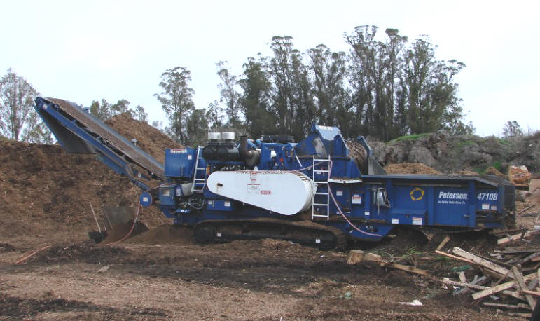 The chipper that turns green waste into useable landscaping amterial. 